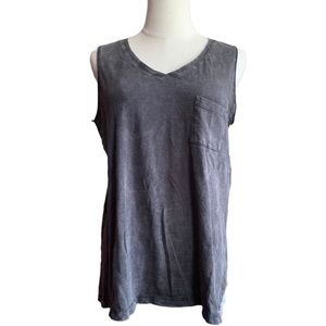 Vintage Wash Black Tank Top